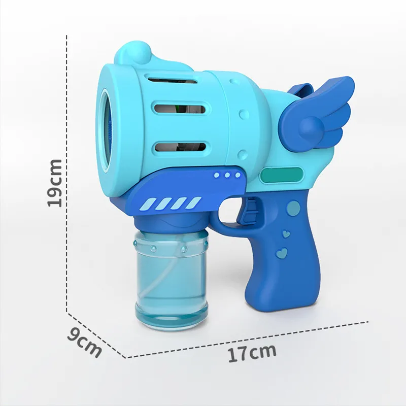 Electric Bubble Machine Flashing Light Music Automatic Bubble Blower Soap water Bubbles Maker Gun for Children Kid Outdoor Toys 220707