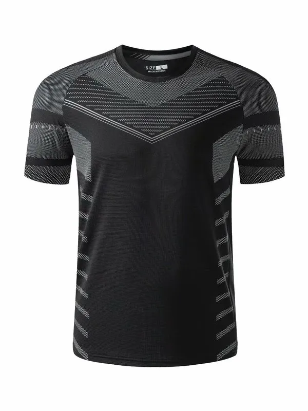 Summer Compression Breattable Short Sleeve Men Running Fitness Tshirt Elastic Quick Dry Sports Bodybuilding Training Shirts 220728