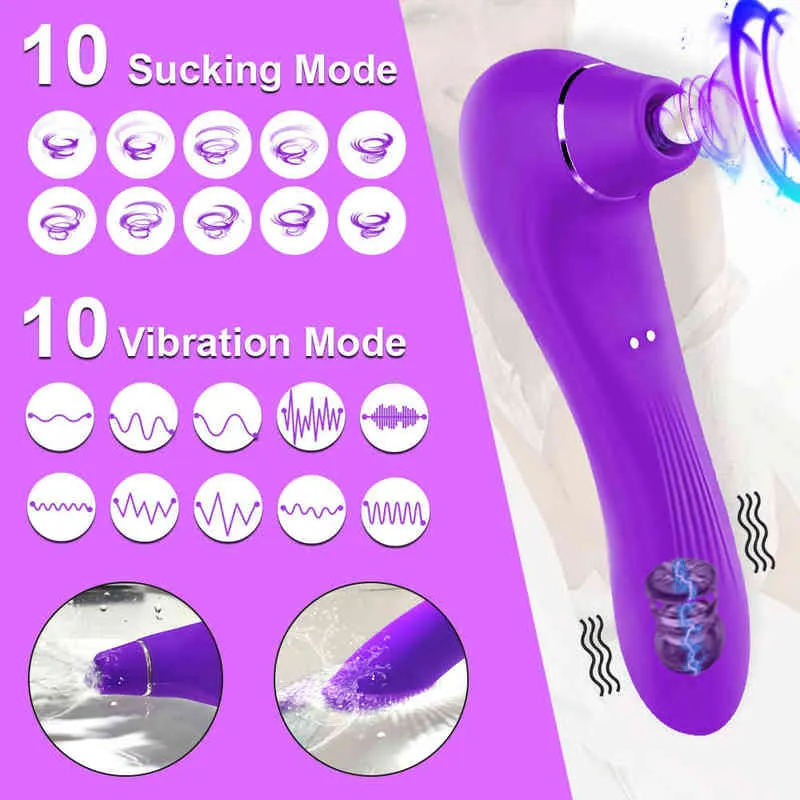 nxyバイブレーター20モードZuigen Vibrator vibrator vrouwen clitoris vatuum stimulatul clit tepel sucker dildo vibrerende vrouwelijke speeltjes volwassenen 220427