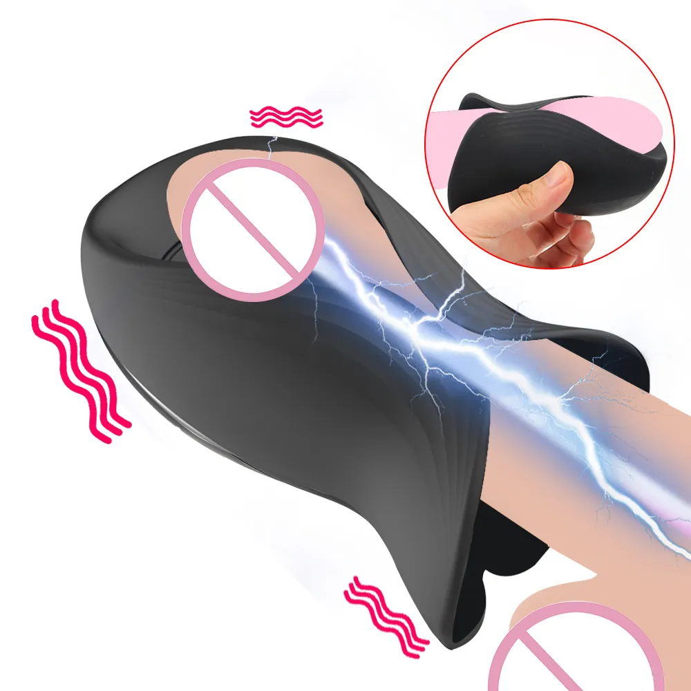 Glans Vibrator Sexy Toys for Men Masturbator Penis Extender Ejaculação Retardada Produtos para Adultos Trainer 12 Modos