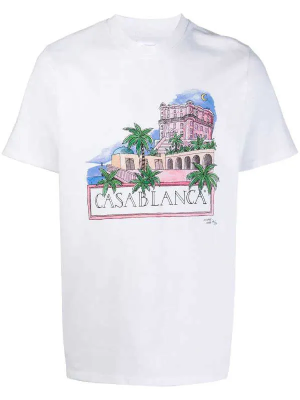 Drôle d'été taille impression Casablanca col rond coton t-shirt vêtements d'été cadeau Unique hommes t-shirt à manches courtes Cool choses 220706