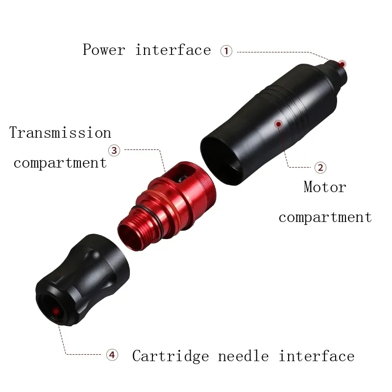 Ensemble complet de Machine à tatouer pistolet rotatif stylo alimentation cartouches aiguilles accessoires de maquillage permanents 220617