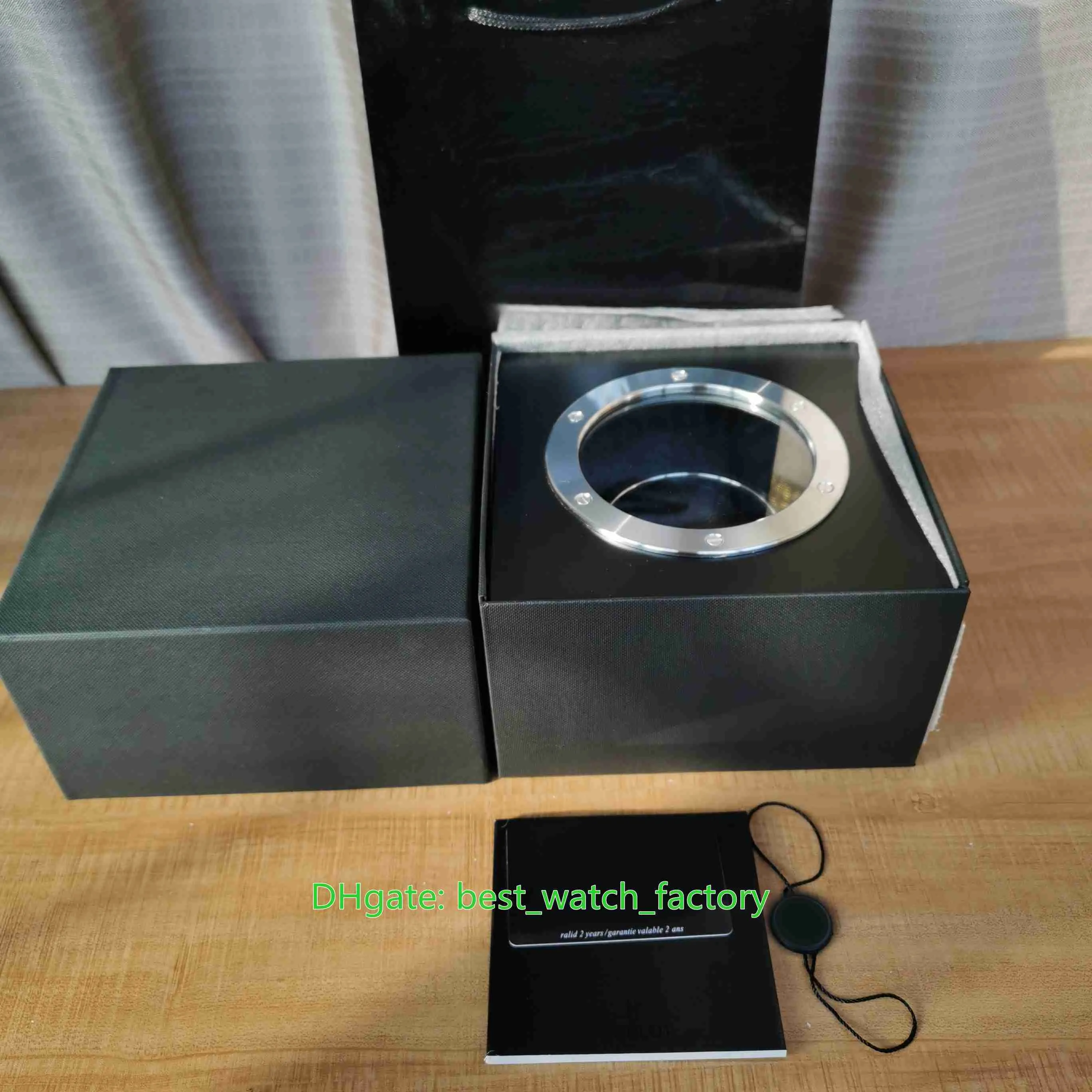 Vente de montres de qualité supérieure Boîtes HUB Montre de haute qualité Boîte d'origine Papiers Carte Verre Transparent Bois Cuir Sac à main pour Kin278J