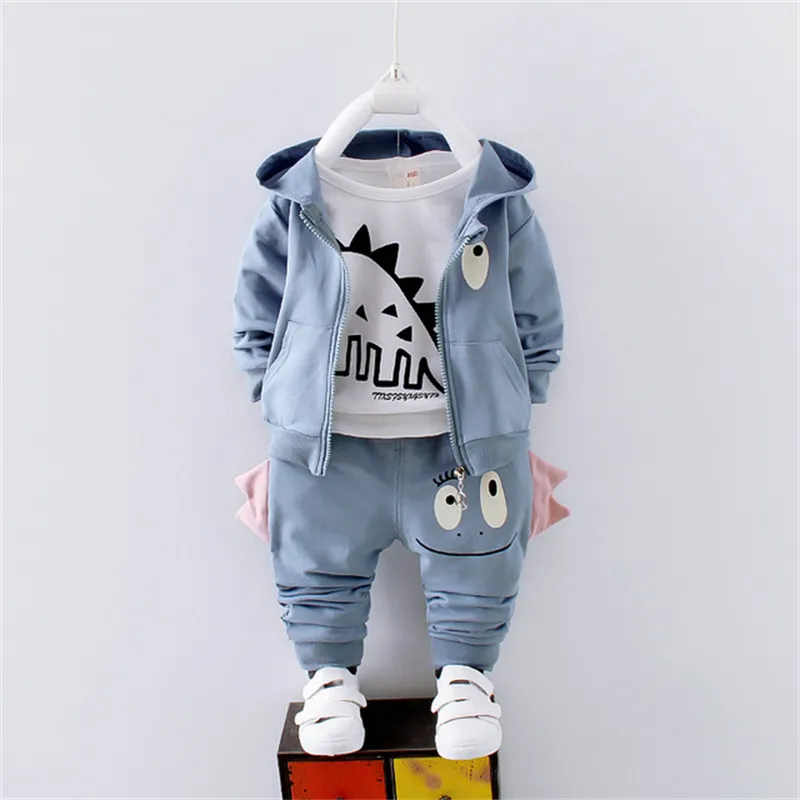 Baby boys clothes sets spring autumn born fashion cotton coats+tops+pants tracksuits for bebe toddler casual 220326