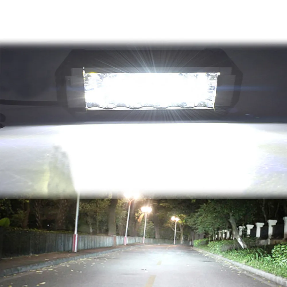 Barre luminose a Led combinate da 7 pollici 60W Spot Flood Beam 4x4 Spot 12V 24V 4WD Barra LED faro barche automatiche SUV ATV iLight. Auto