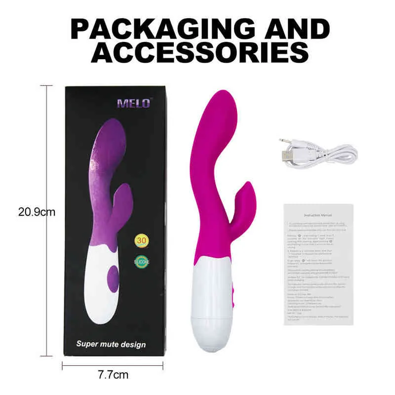 NXY Vibrators Bra pris Realistisk Kanin Vibrator 30 Hastigheter Modus Sexleksaker Dildo För Kvinnor Par Vuxen 0411