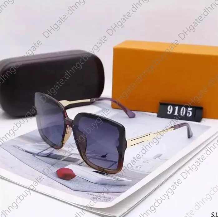 Designer Designer Solglasögon 2229 Märke Mens Kvinnor Spegel Klassisk Rund Solglasögon UV400 Glasögon Metallram Solglasögon Polaroid Glaslins