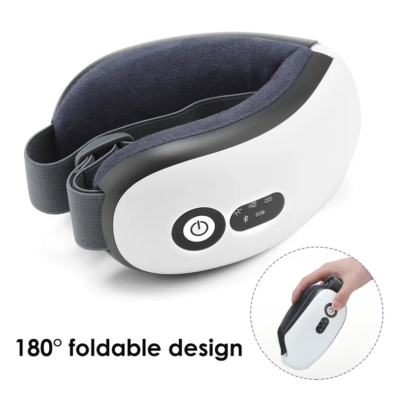 Smart Compress Eye Massager 4D Airbag Masaje Multifrecuencia Vibración Protección ocular Dispositivo de masaje para dormir Carga USB 220514