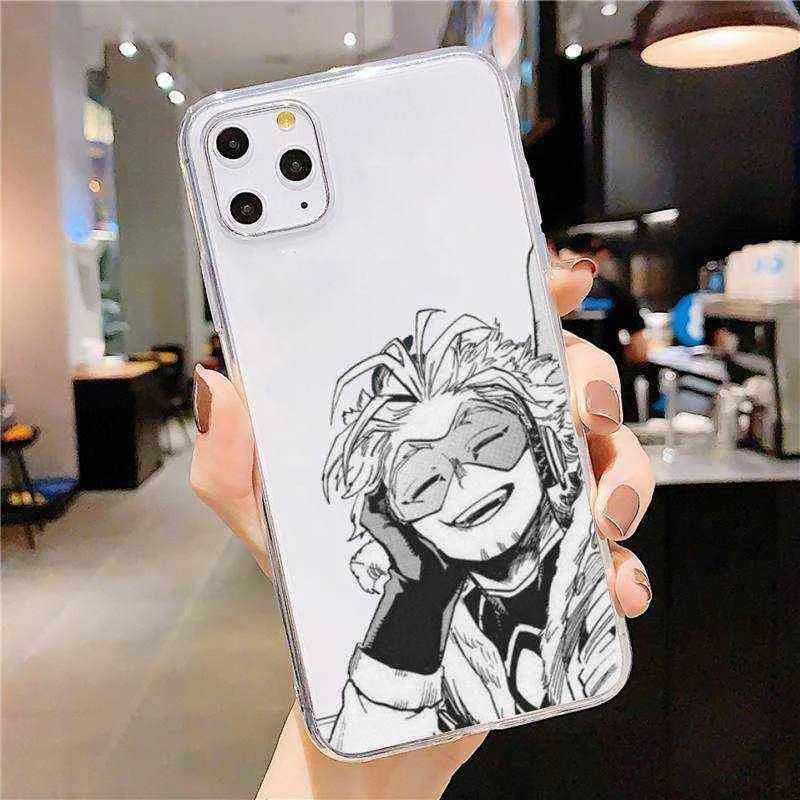 جراب هاتف Hawks Coat Anime My Hero Academia شفاف ناعم لهاتف iphone 5 5s 5c se 6 6s 7 8 11 12 plus mini x xs xr pro max AA220326