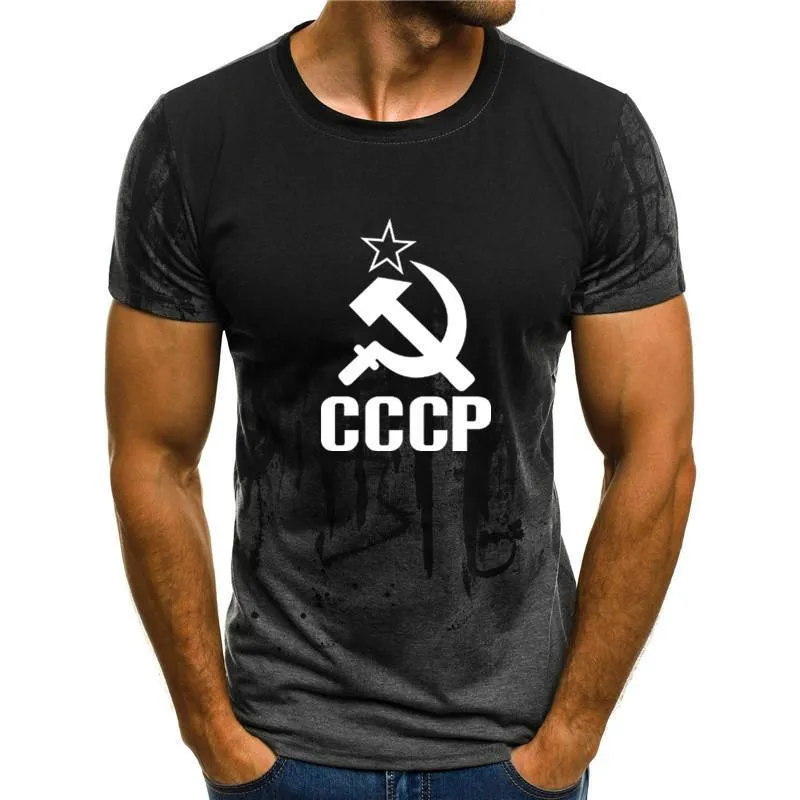 Mens T Shirt Summer CCCP Russian 3D T Shirts Men USSR Sovjet Union Man kort ärm Tshirt Moskva Tees O Neck Toppar Kläder 220623