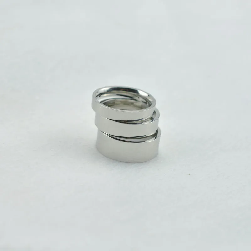 Anelli in acciaio inossidabile largo 4 mm 8 mm classici ad alta lucida e generosi i gioielli anelli da donna GI 220719