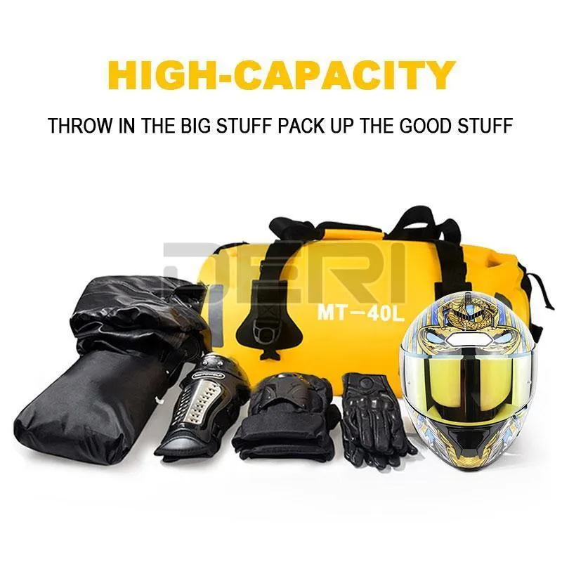 Motorcycle Waterproof Tail Bag Travel Outdoor Dry Luggage Roll Pack 40 80L Motorbike Backpack Seat s 2207147500290