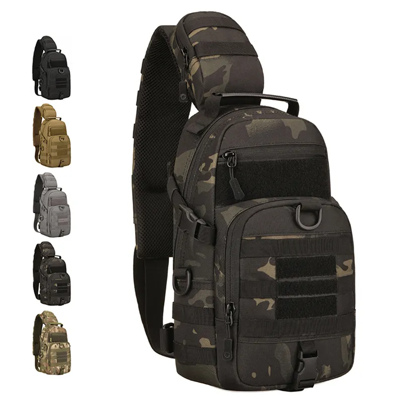 Protector Plus Tactical Sling Coffre Pack MOLLE Military Military Nylon Sac Men de crossbody Sac Military Outdoor Randonnée Sac à vélo 220629