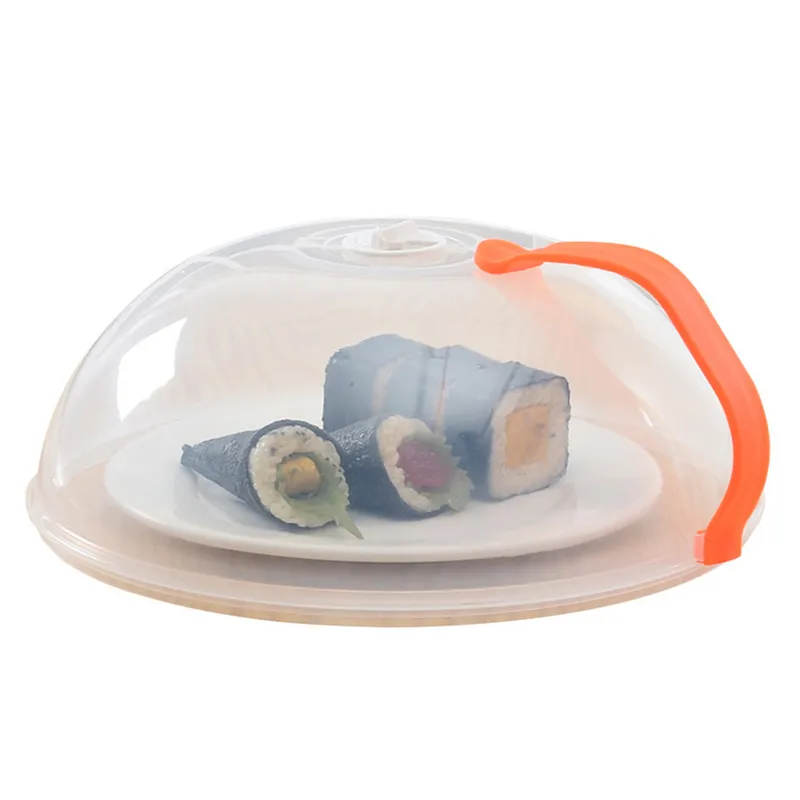 Chef'sMicrowave AntiSplash Plate Lid - Washable, Easy Use, Transparent Cap with Handle for Food Covering