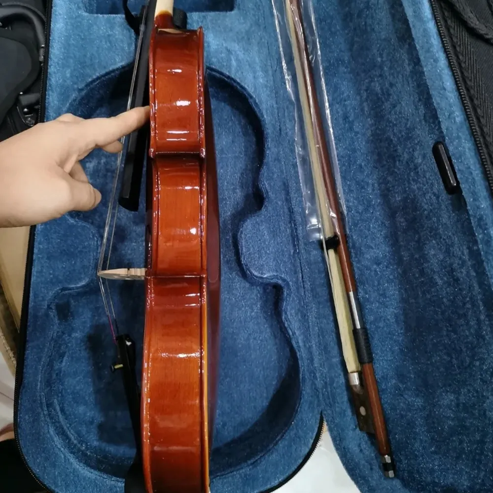 Klassieke handgemaakte massief houten viool op ware grootte, hoge kwaliteit 4/4 1/2 professioneel snaarinstrument voor beginners