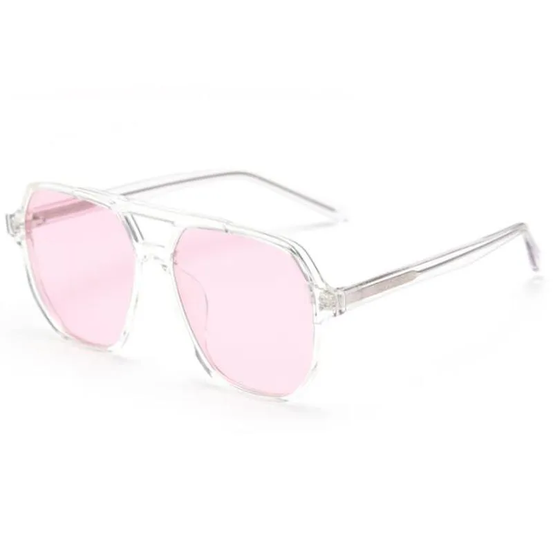 Sonnenbrille Retro Doppelte Brücken Polarisierte Frauen Männer Nagel Dekoration Mode Gelbe Linsen Sonnenbrille Anti Glare Fahrer GläserSun272d