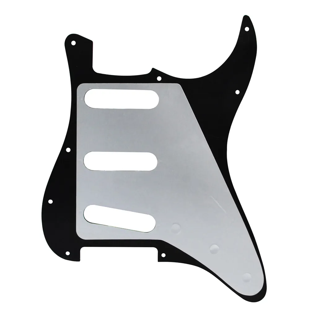 1 zestaw leworęczny Guitar Guitar Pickguard 11 otworów na płytę do zarysowni śruby tylne Black Pearl for Electric Guitar Part