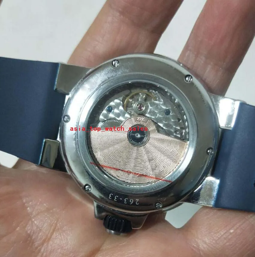 Los más vendidos 2 estilos Relojes de pulsera para hombres de la ONU Nueva fabricación marina Roma digital 266-67-3 43 Fecha automática 45 mm esfera blanca mecánica Auto297G