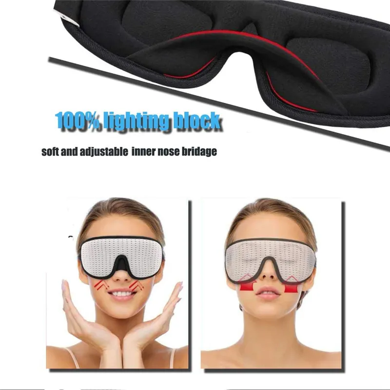 3D -спящая маска блокирует легкая мягкая мягкая маска для сна для глаз Slaapmasker Eye Shade Sleeply Sleep Aid Mas Mask Eyepatch CX220516