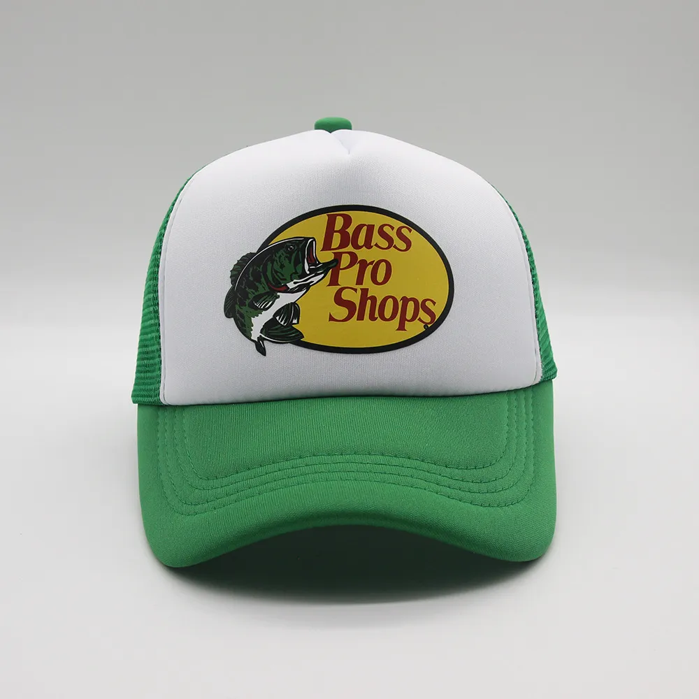 Bass Pro Shops Cappelli da camionista Cappellini da rete con stampa di moda Berretto da baseball il tempo libero estivo esterni parasole230j