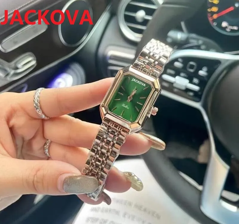 Luxury Women Rectangle Shape Fashion Watches 24mm Special Design Relojes de Marca Mujer Silver Lady Quartz Movement Clock Rose Gol213R