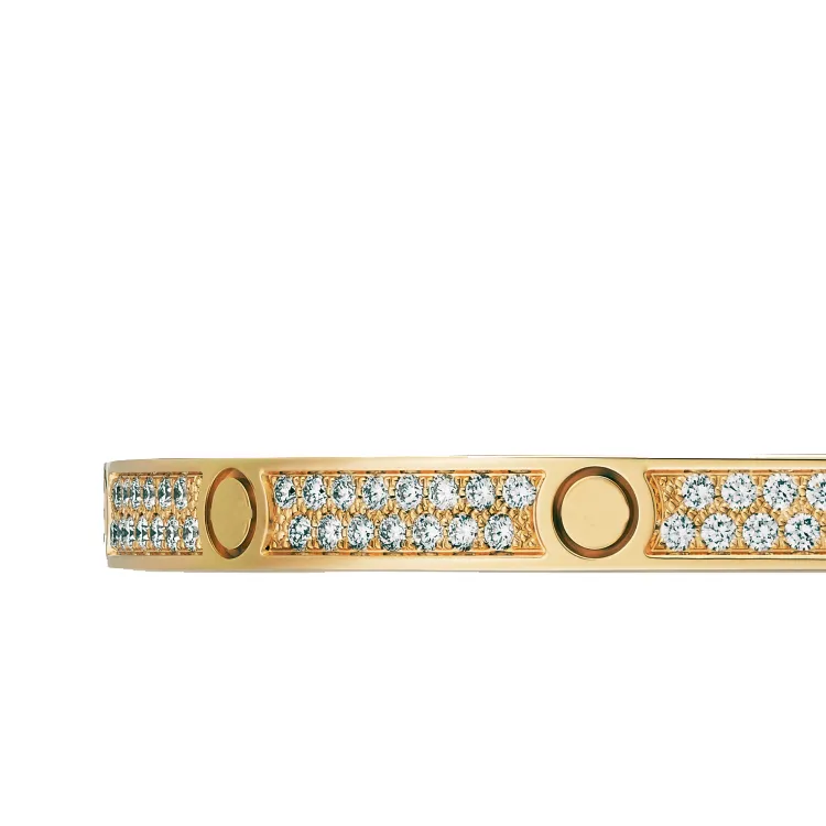 Thin Move Armband Full Diamond Screw Designer Bangles Fashion Jewely Womans Designer 3 65mm Rose Gold Platinum Armband för WOM293V