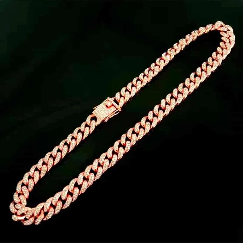 Hip hop moda 1m Cuba pulseira de diamante versátil personalidade masculina colar feminino jóias2851