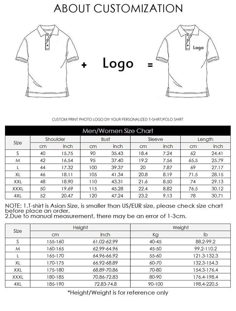 Anpassad tryck PO Summer Men Polo Shirt Brand Women Cotton Business Work Cloths Tops Unisex Breattable Solid Polos Jerseys 220702