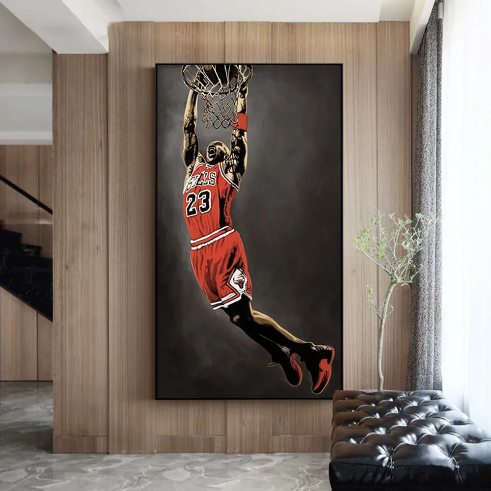 현대 그림 스포츠 모든 스타 플레이어 그림 농구 스타 포스터 캔버스 인쇄 벽 예술 그림 홈 벽 장식