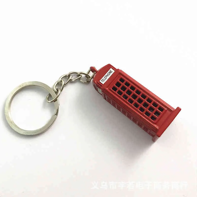Keychains British Double Deck Bus Key London Red Model Pinging