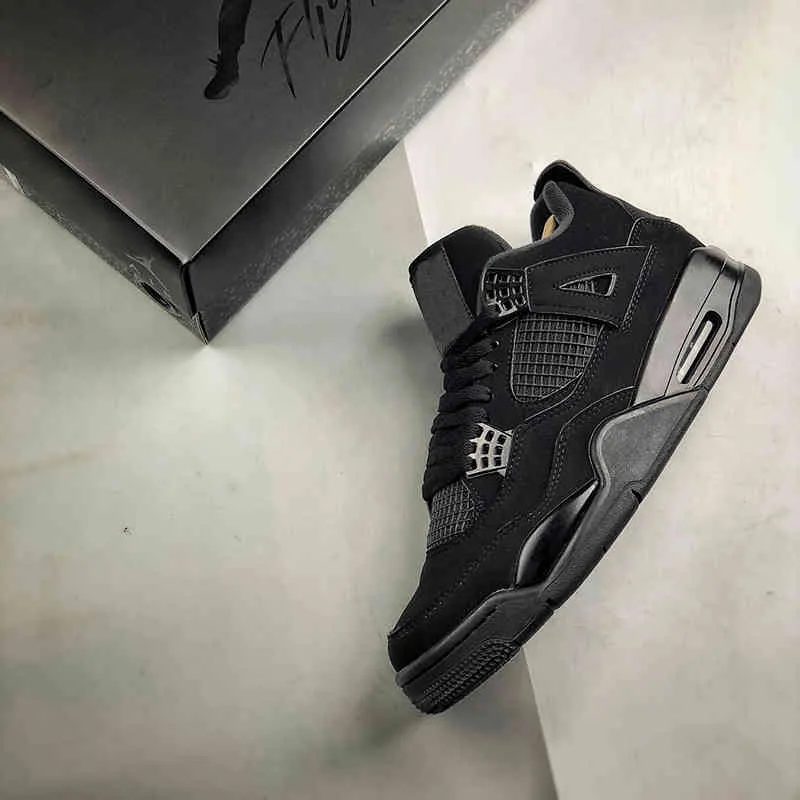 2021 Top quality Jumpman 4 black cat Basketball Shoes classic design 4s Running Sneakers Men Sport Trainers With Box.