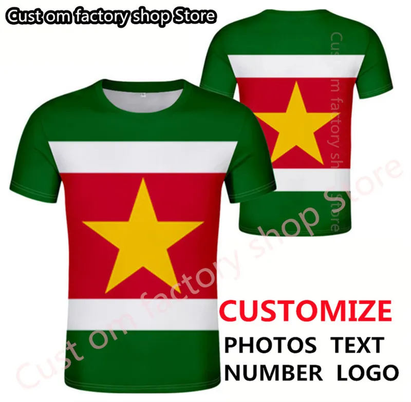Suriname T -Shirt DIY kostenlos benutzerdefinierte Namensnummer