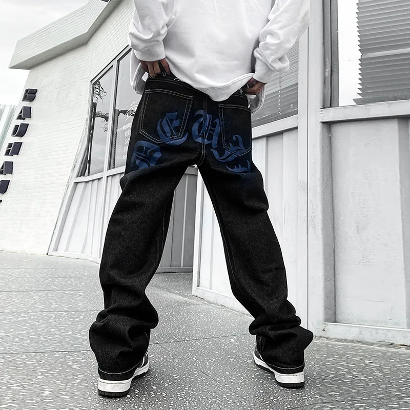 TALIST NARCEWA NARCE LITEK PACTCH PACTHWORE Dżinsy Pantie Męskie streetwear prosto umyte retro ograniczone swobodne spodnie dżinsowe 220606