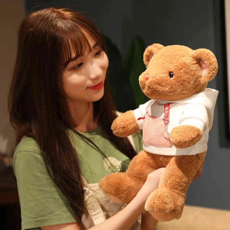 PC CM Śliczny misie z ubraniami Pluszowe zabawki Piękne zwierzęce Niedźwiedzie Urodziny Urodziny Prezent dla dziewczynki J220704
