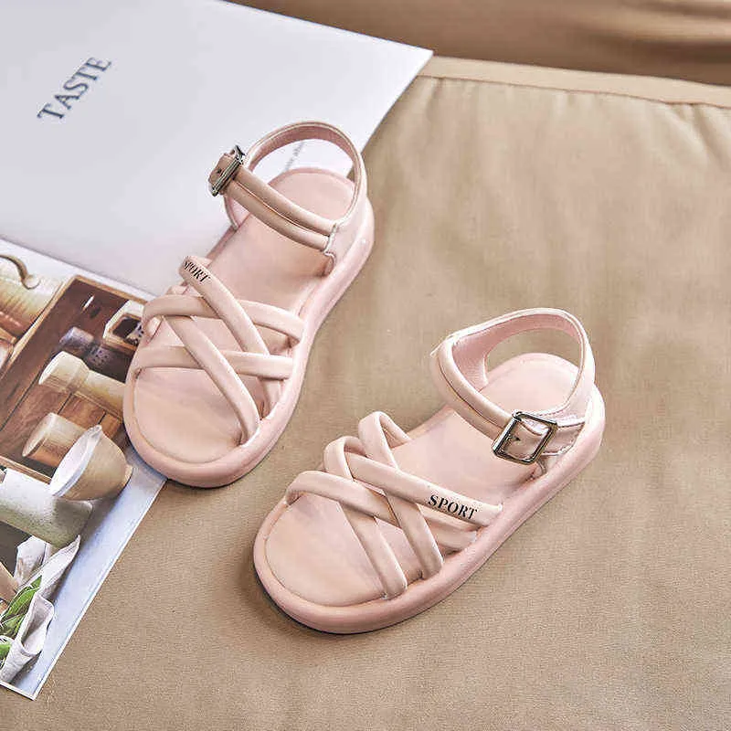 2021 Beach Child Shoes Summer 어린이 공주 신발 큰 소녀 여름 샌들 어린 소녀 스포츠 샌들 3 5 8 9 10 12 세 G220523