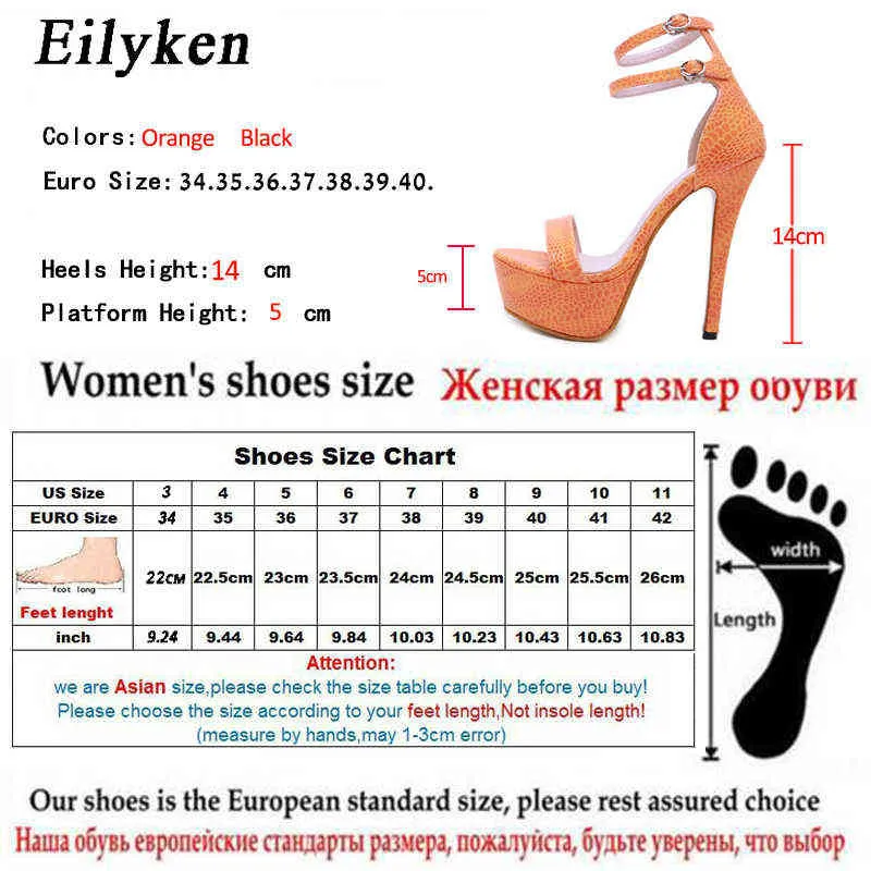 Sandaler Eilyken Summer Fashion Serpentine Kvinnor Sandaler Super High Heel Bullle Bälte Öppna Toe Gladiator Thin Heel Sexy Party Shoes 220318