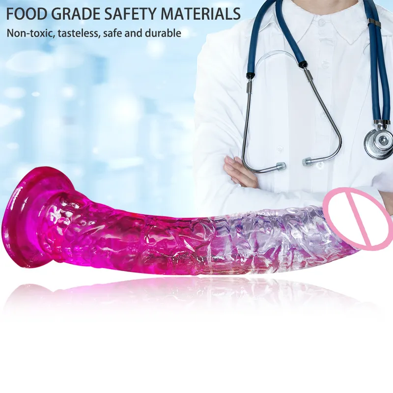 22 cm Realistischer Dildo Leistungsstarker Saugnapf Spiele für Erwachsene Riesiger Penis Großer Schwanz Weibliches Masturbationsgerät Erotische Sexspielzeuge für Paare 220725