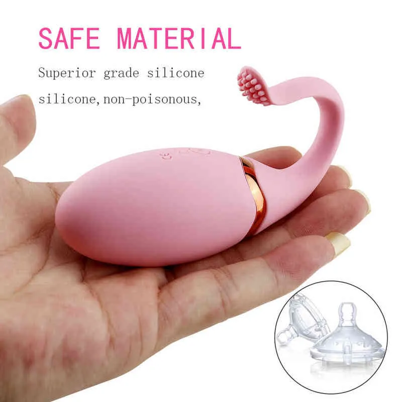 NXY Vibrators 10 Speed G Spot Kegal Ball Remote Control Silicone Mute Egg Vagina Tight Exercise Sex Toy for Women sex Shop 220427