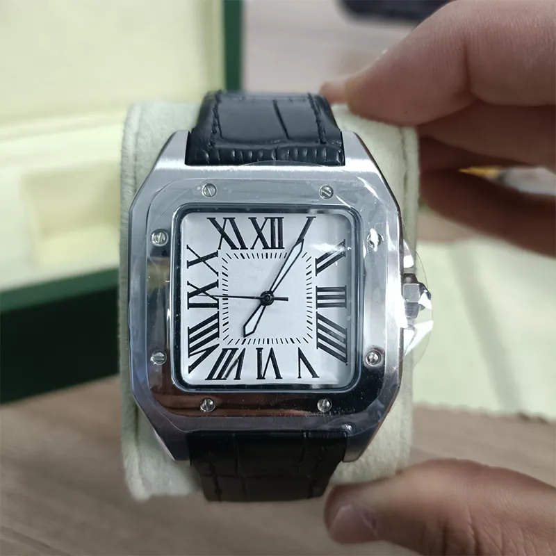 Zegarki dla mężczyzn dwa ton 100 XL zegarek 40 mm automatyczny mechaniczny brązowy skórzany złoty obudowa sportowy sport