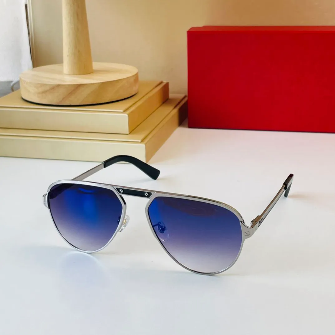 Designerpilot solglasögon för män vintage flygkvinna polariserad spegel metall ram UV400 skydd varumärke