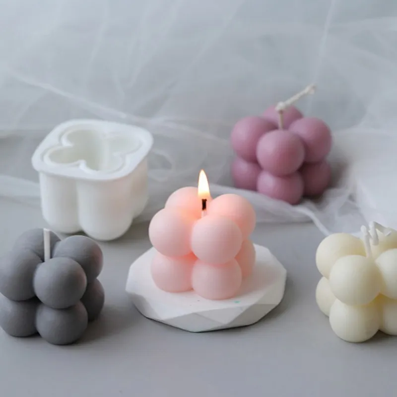 DIY 3D handgemachte Aromatherapie Sojawachs Silikon Gips Kerzen Form UV Epoxidharz Seifenformen 220629