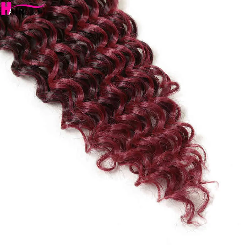 16 pouces Deep Twist Crochet Hair With Curly Ends Natural Synthetic Braids Tressage Extensions Expo City 220610