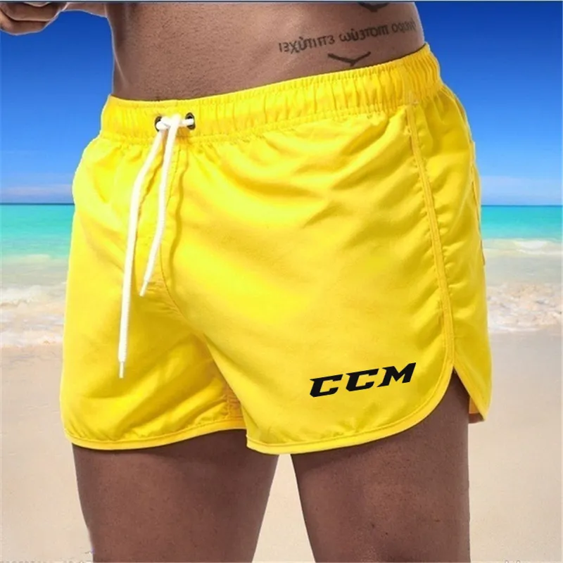 CCM Men Swimwear Swimsuit Swimming Trunks Mens Swim Briefs Maillot De Bain Homme Bathing Suit Surf Beach Wear Man Board Shorts 220425