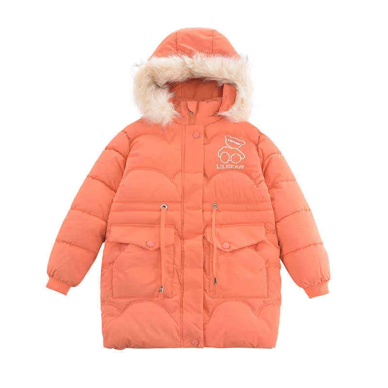 Winter Kids Jackets Crianças Meninos Jackets Moda grossa Jackets longos Casaco Snowsuit 3-10y Crianças adolescentes sobretudo Parka J220718