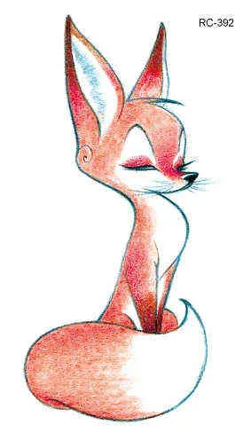 NXY Geçici Dövme Su Geçirmez Sevimli Sincap Fox Köpek Tavşan Baykuş Kedi Hayvan Sahte Dövme Çıkartmalar Flash Dövme Çocuklar Kız Kadınlar Lady 0330