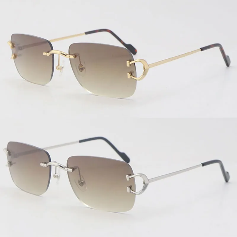Новый дизайнер C Украшение металлические солнцезащитные очки для квадратных очков для женских солнечных очков пары туфли сумки 0344o 001 рама 18K золото 205L