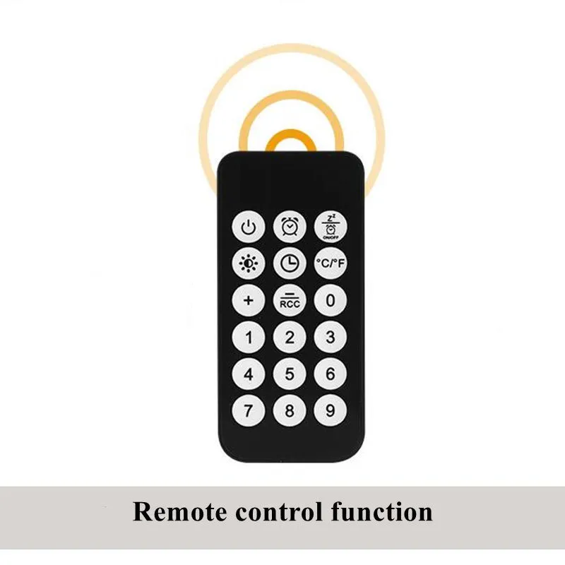 Control remoto Reloj de pared electrónico grande Detección de luz Temperatura Fecha Apagado Mesa de memoria LED digital montado en la pared s 220426