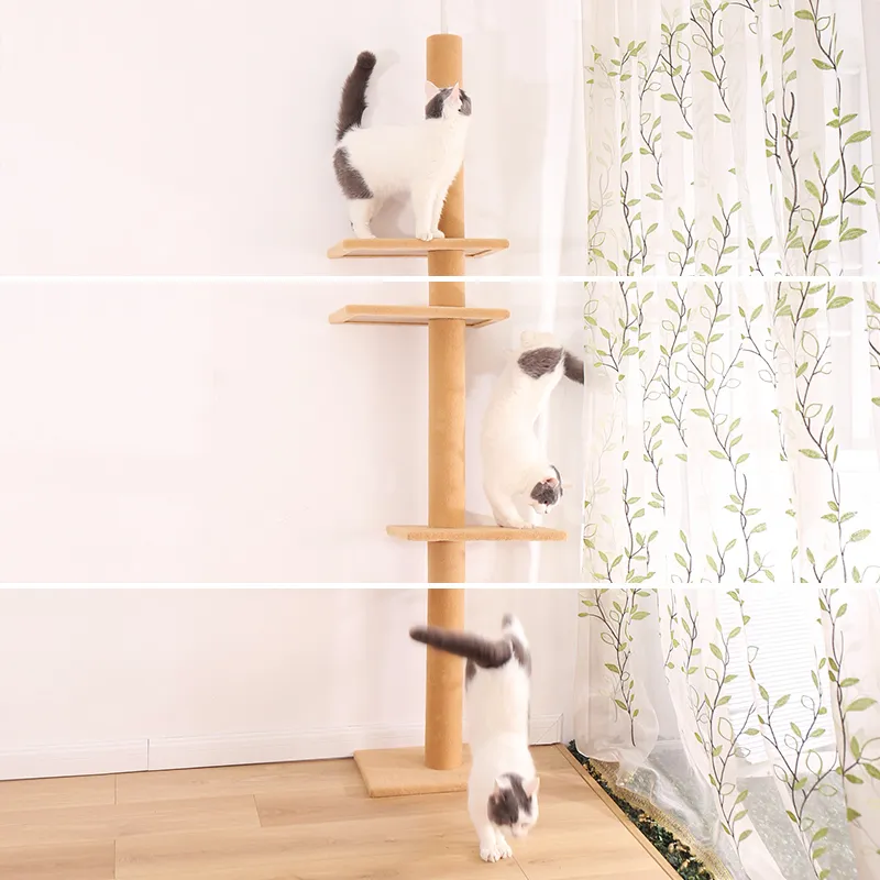 H228274CM inhemsk leverans Pet Scratcher Post Justerbar Scratching Tree Toy Super High Cat Jumping Toys 2206244278932