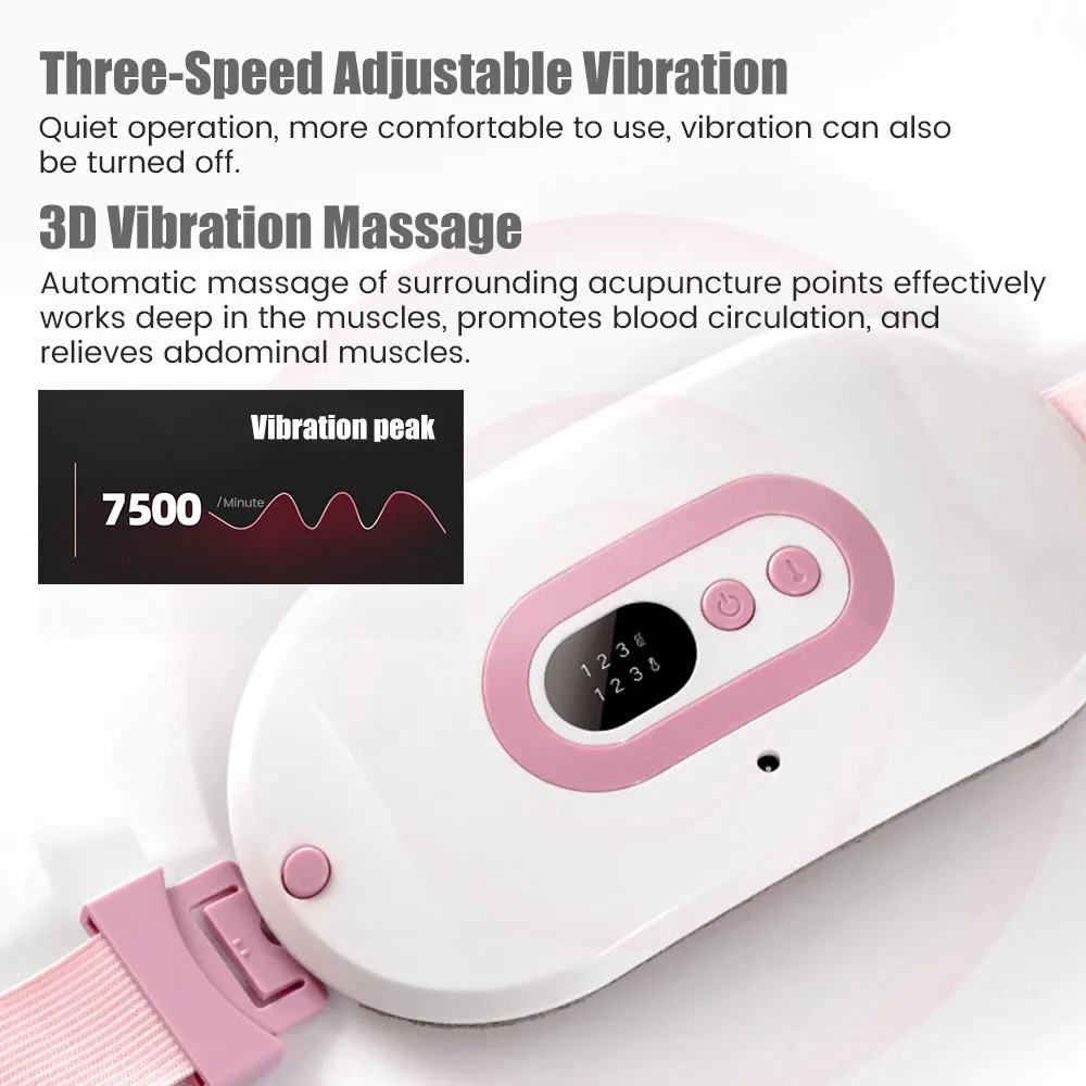 Abdomen Electric Massager Heating Pad Uterus Belly Warmer Period Cramp