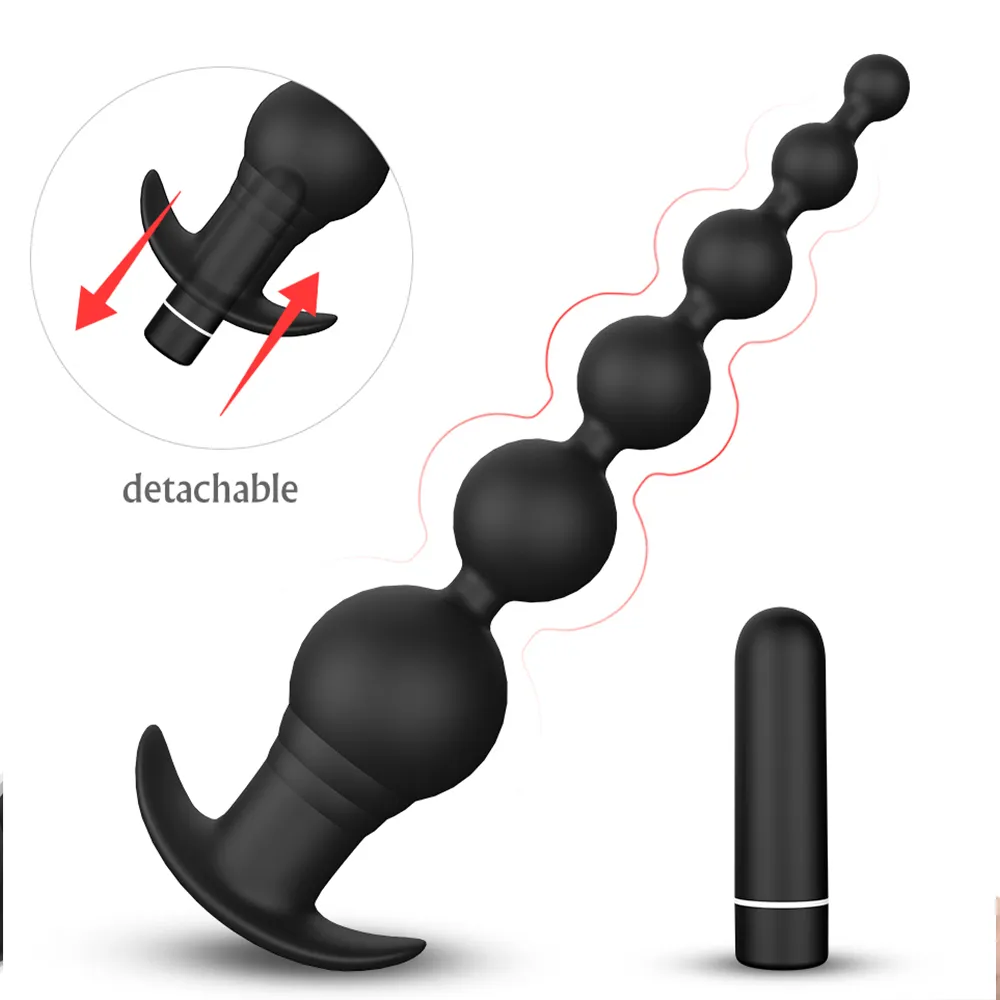 Phanxy Silicone Anal Plug Wireless Remote Control Vibrator Butt Pärlor Anus Masturbator Male Prostate Massage Sexiga leksaker för kvinnor